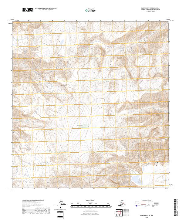 Nabesna A-5 SE, AK — USGS 7.5-minute topo (2023)