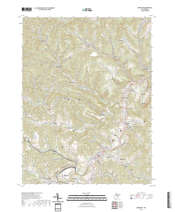 Shinnston, WV — USGS 7.5-minute topo (2023)