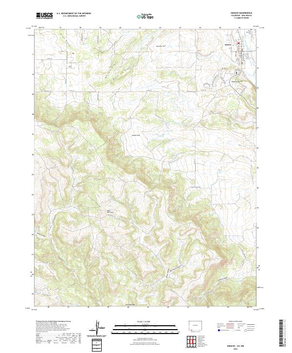 Ignacio, CO-NM — USGS 7.5-minute topo (2022)