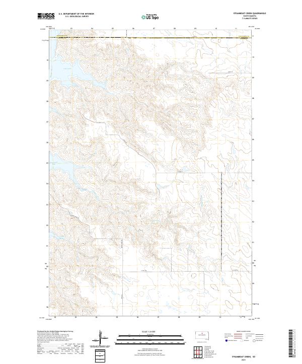 Steamboat Creek, SD — USGS 7.5-minute topo (2021)