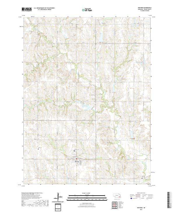 Western, NE — USGS 7.5-minute topo (2021)