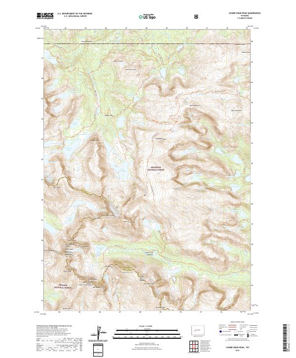 Lizard Head Peak, WY — USGS 7.5-minute topo (2021)