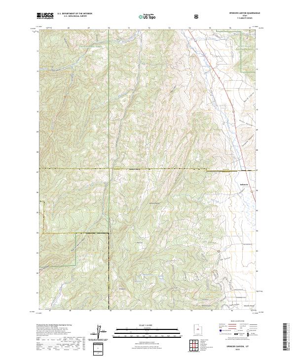Spencer Canyon, UT — USGS 7.5-minute topo (2023)