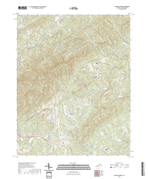 Patrick Springs, VA — USGS 7.5-minute topo (2022)