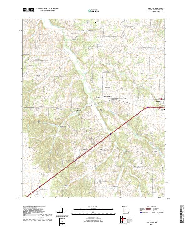 Halltown, MO — USGS 7.5-minute topo (2021)
