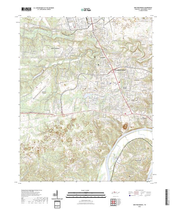 New Providence, TN — USGS 7.5-minute topo (2022)