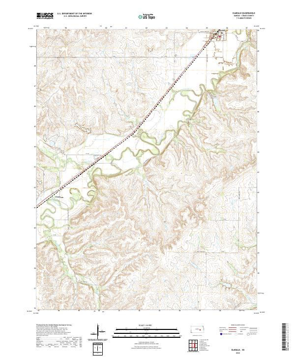 Elmdale, KS — USGS 7.5-minute topo (2022)