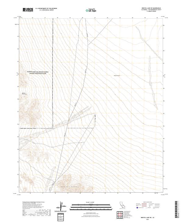 Bristol Lake SW, CA — USGS 7.5-minute topo (2021)