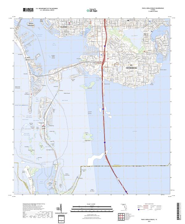Pass-a-Grille Beach, FL — USGS 7.5-minute topo (2025)
