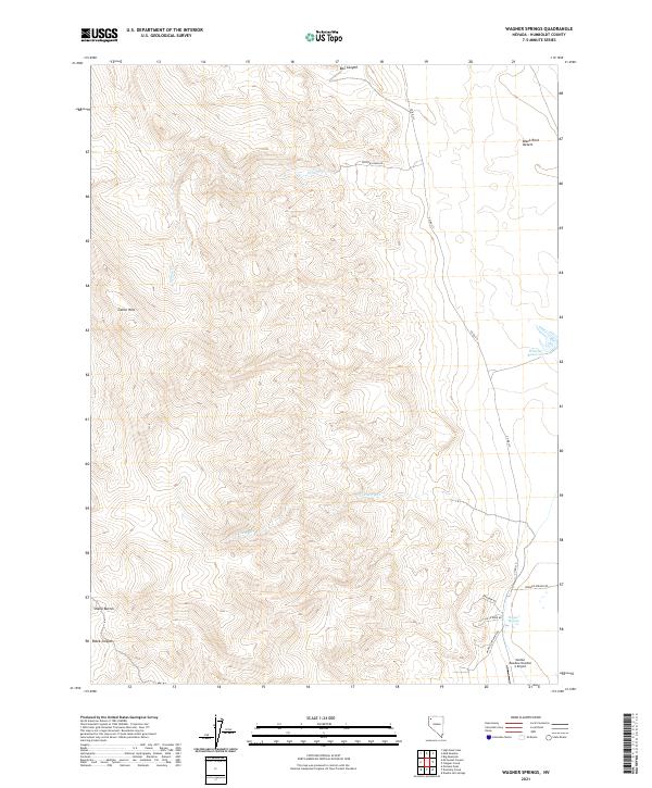 Wagner Springs, NV — USGS 7.5-minute topo (2021)