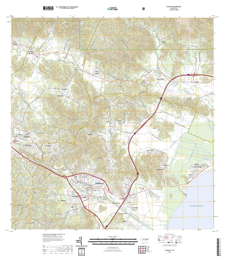Humacao, PR — USGS 7.5-minute topo (2024)