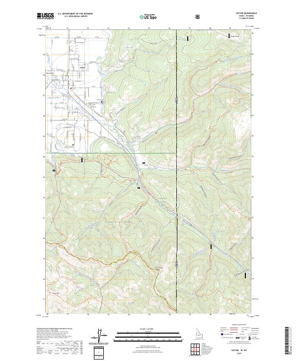 Victor, ID-WY — USGS 7.5-minute topo (2023)