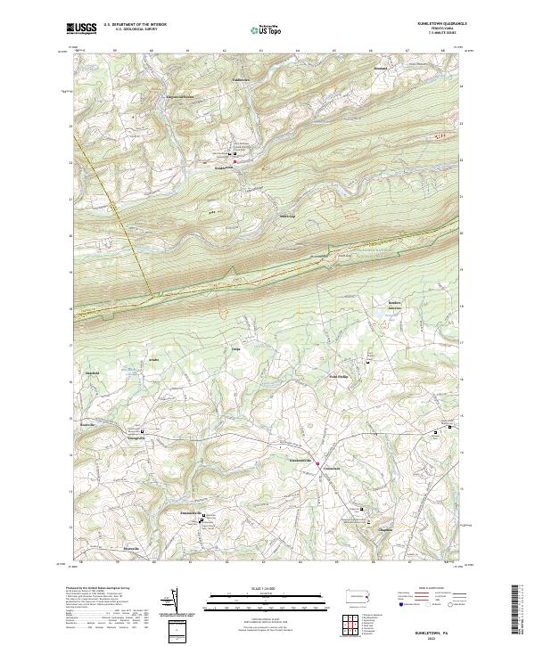 Kunkletown, PA — USGS 7.5-minute topo (2023)