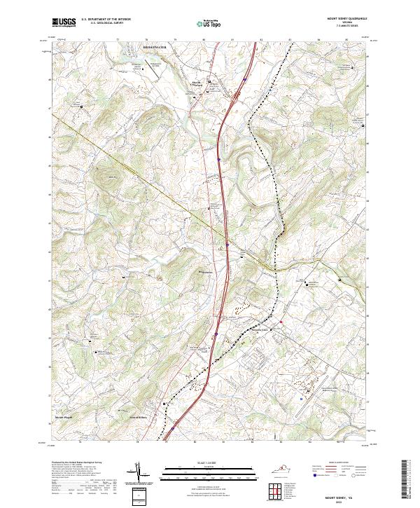 Mount Sidney, VA — USGS 7.5-minute topo (2022)
