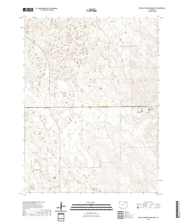 Buffalo Springs Ranch NW, CO — USGS 7.5-minute topo (2022)