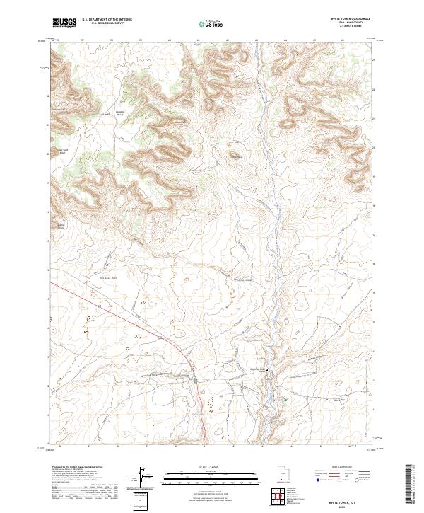 White Tower, UT — USGS 7.5-minute topo (2023)
