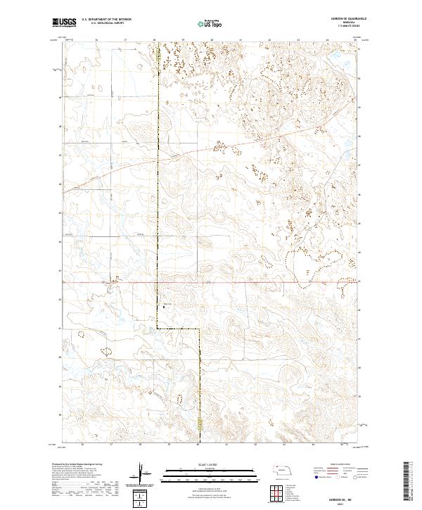 Gordon SE, NE — USGS 7.5-minute topo (2021)