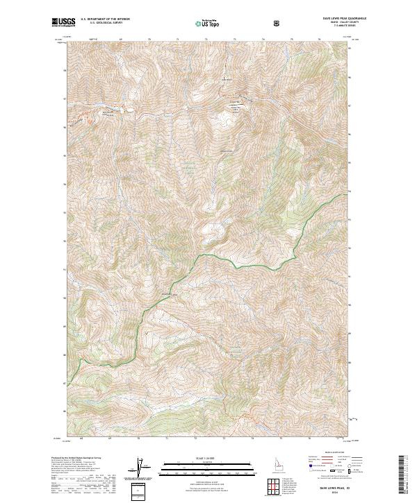Dave Lewis Peak, ID — USGS 7.5-minute topo (2024)