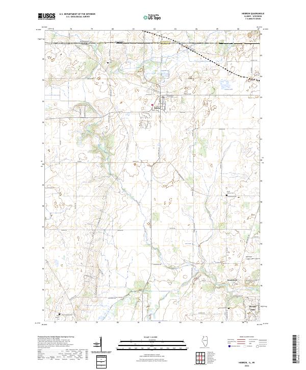 Hebron, IL-WI — USGS 7.5-minute topo (2024)