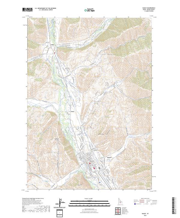 Hailey, ID — USGS 7.5-minute topo (2024)