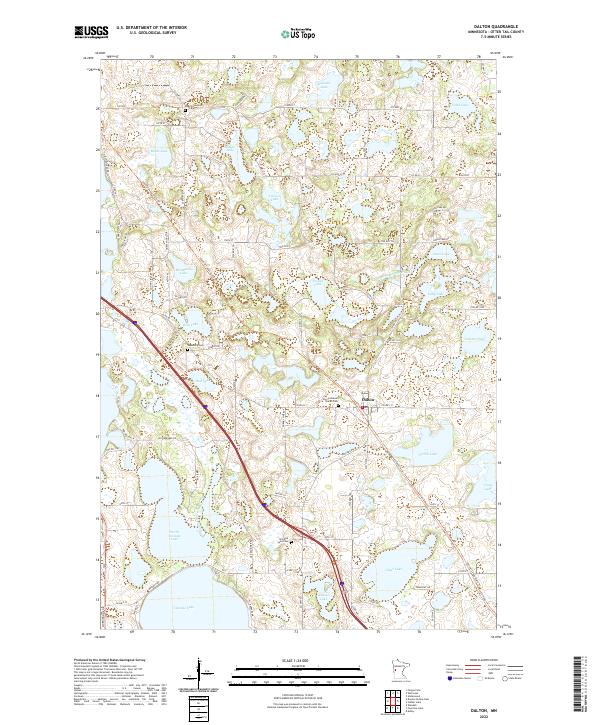 Dalton, MN — USGS 7.5-minute topo (2022)