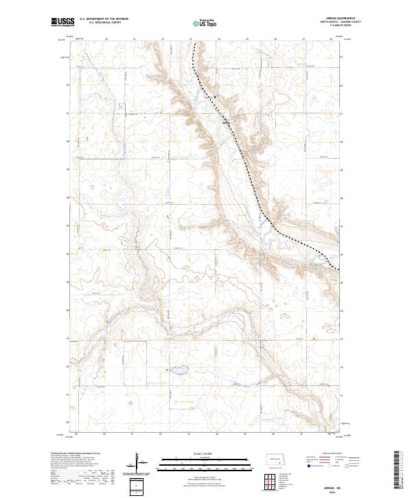 Adrian, ND — USGS 7.5-minute topo (2024)