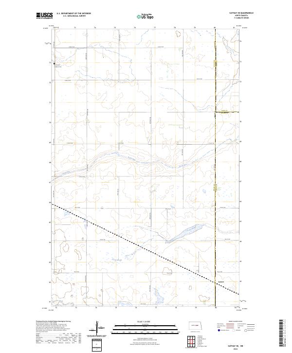 Cathay SE, ND — USGS 7.5-minute topo (2024)