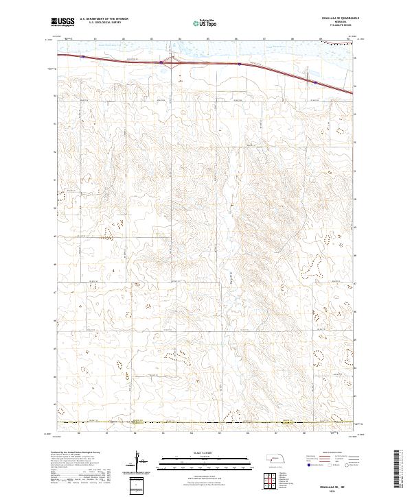 Ogallala SE, NE — USGS 7.5-minute topo (2021)