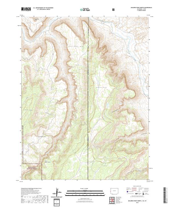 Dolores Point North, CO-UT — USGS 7.5-minute topo (2022)