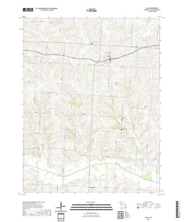 Alma, MO — USGS 7.5-minute topo (2021)