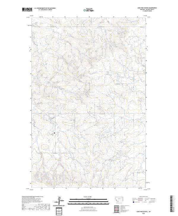 Lone Pine School, MT — USGS 7.5-minute topo (2024)