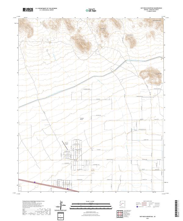 Hot Rock Mountain, AZ — USGS 7.5-minute topo (2021)
