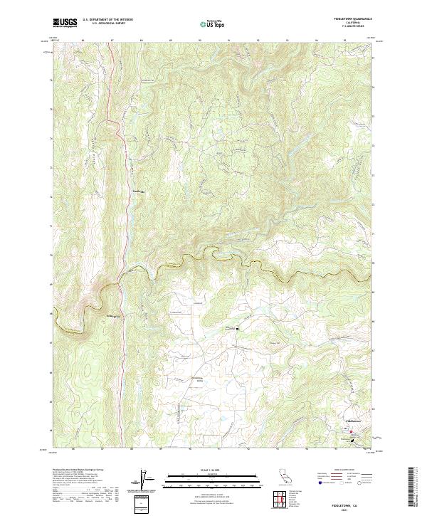 Fiddletown, CA — USGS 7.5-minute topo (2021)