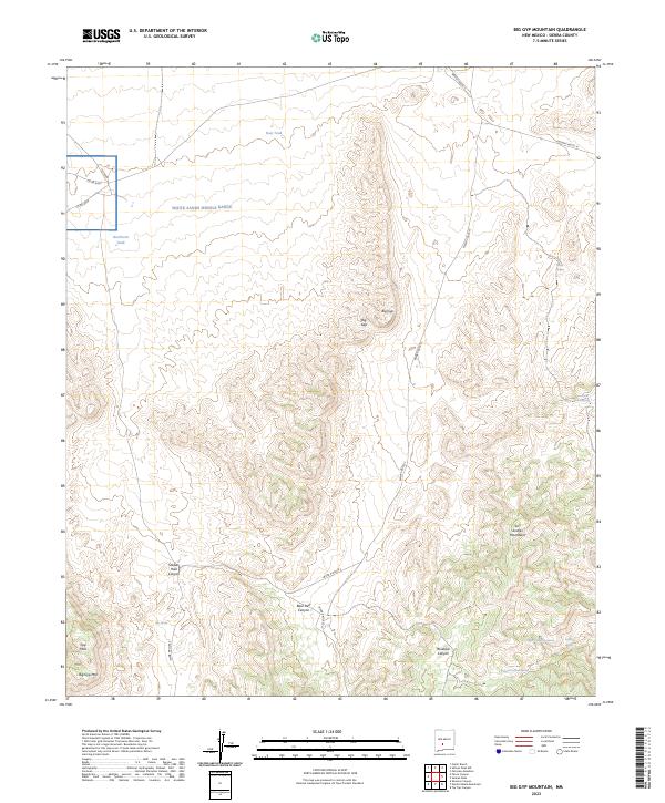 Big Gyp Mountain, NM — USGS 7.5-minute topo (2023)