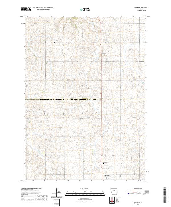 Quimby SE, IA — USGS 7.5-minute topo (2022)