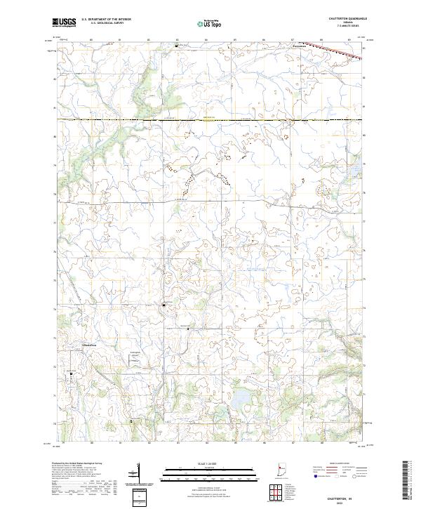 Chatterton, IN — USGS 7.5-minute topo (2022)