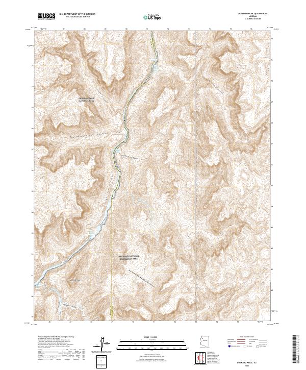 Diamond Peak, AZ — USGS 7.5-minute topo (2021)