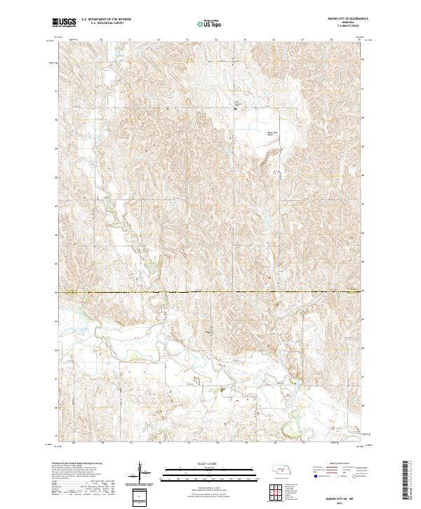 Mason City SE, NE — USGS 7.5-minute topo (2021)