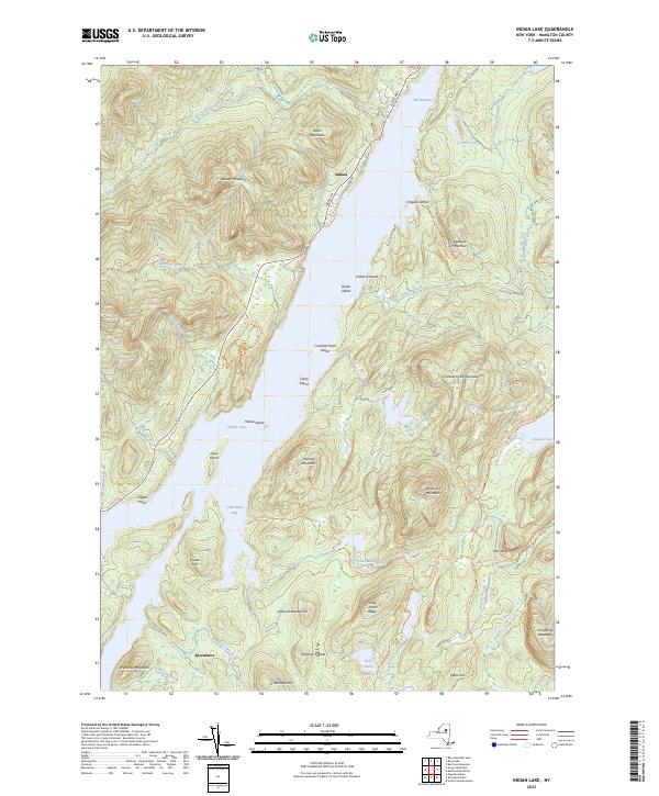 Indian Lake, NY — USGS 7.5-minute topo (2023)