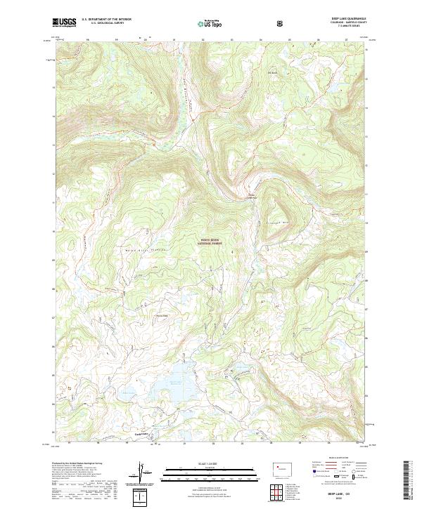 Deep Lake, CO — USGS 7.5-minute topo (2022)