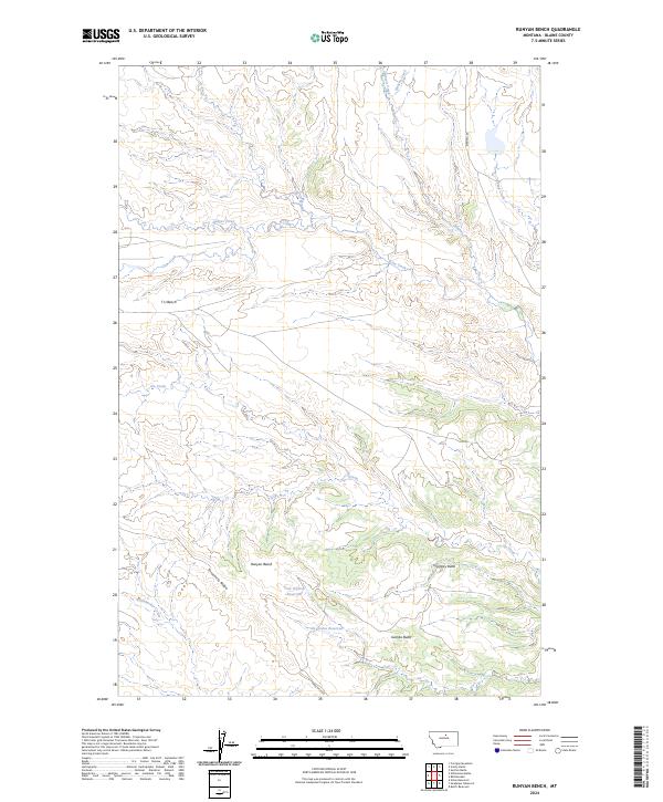 Runyan Bench, MT — USGS 7.5-minute topo (2024)
