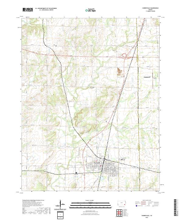 Cherryvale, KS — USGS 7.5-minute topo (2022)