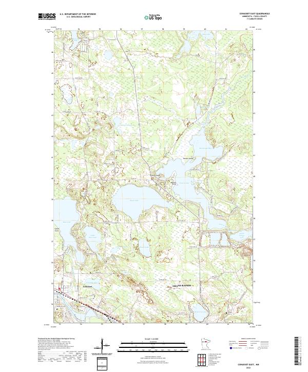 Cohasset East, MN — USGS 7.5-minute topo (2022)