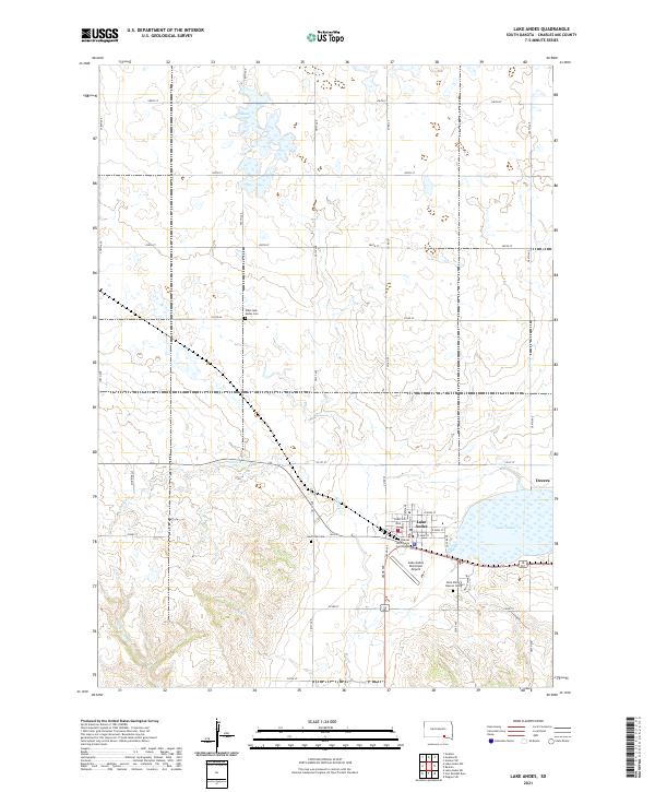 Lake Andes, SD — USGS 7.5-minute topo (2021)