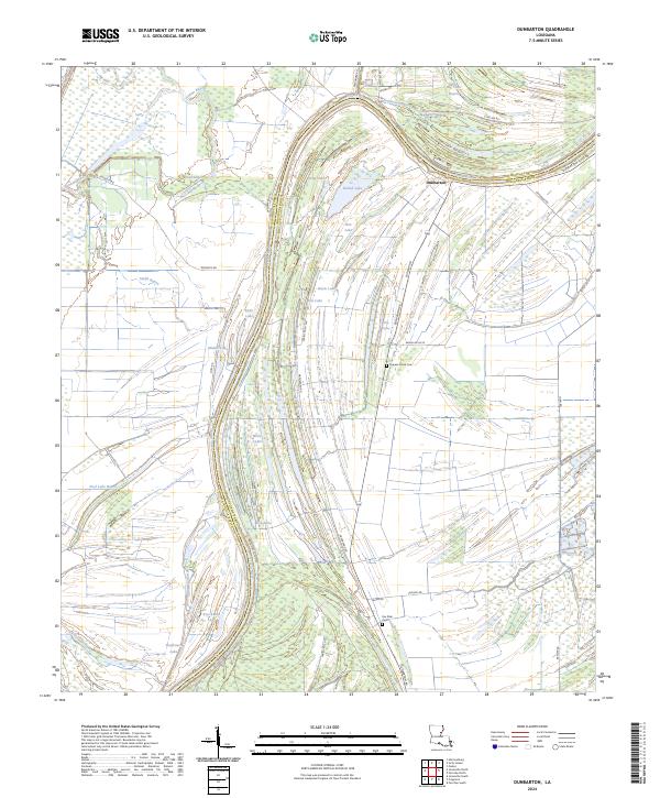 Dunbarton, LA — USGS 7.5-minute topo (2024)