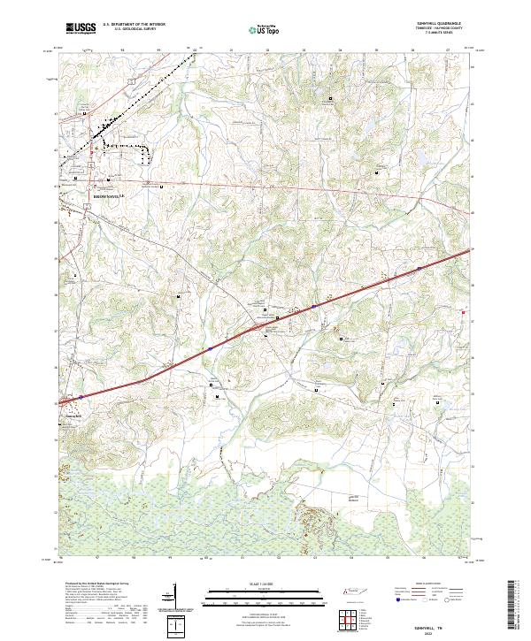 Sunnyhill, TN — USGS 7.5-minute topo (2022)