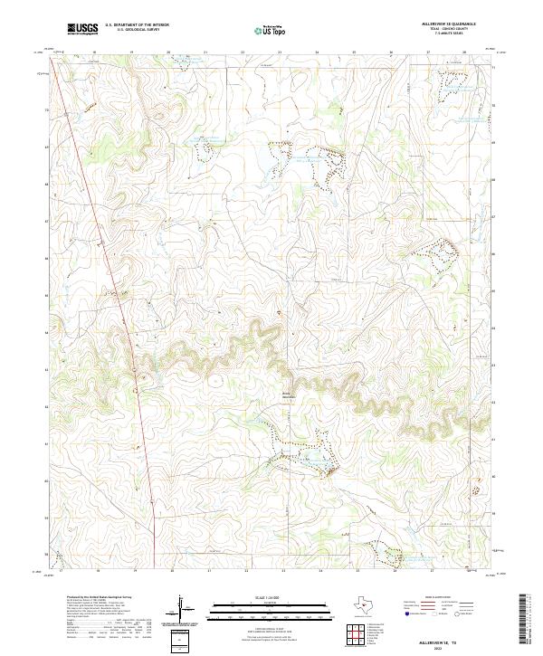 Millersview SE, TX — USGS 7.5-minute topo (2022)