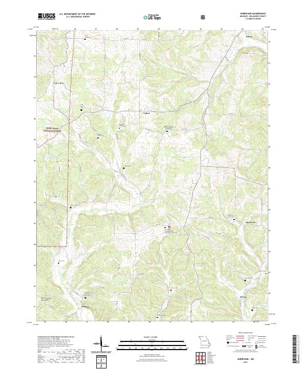 Hurricane, MO — USGS 7.5-minute topo (2021)