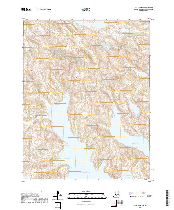 Unalaska B-3 SE, AK — USGS 7.5-minute topo (2021)