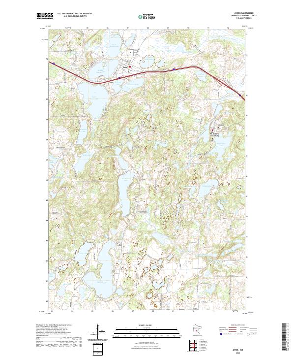 Avon, MN — USGS 7.5-minute topo (2022)